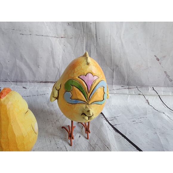 Jim Shore Chickens Easter Spring Chick Egg Heartwood Creek Edition Set 3 Chicks - Picture 8 of 13